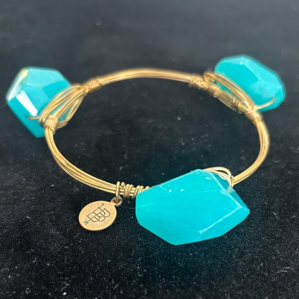 Bourbon & Bowties Gold and Turquoise Bracelet